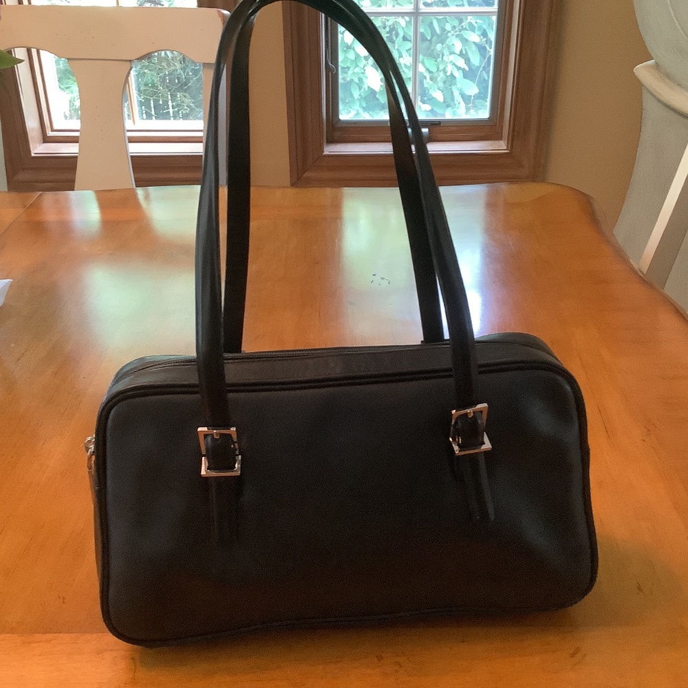 Andrew Marc Black leather handbag